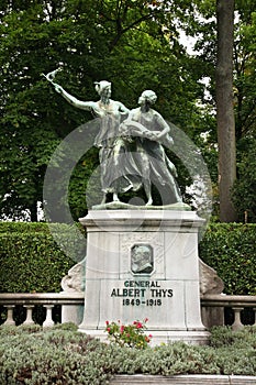 Monument to Albert Thys in Parc du Cinquantenaire Ã¢â¬â Jubelpark. Brussels. Belgium